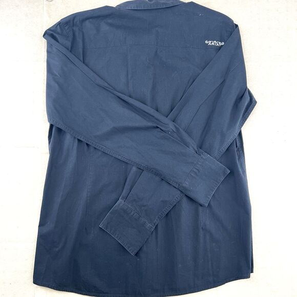 Ariat Classic Fit Size XL Black Button Down Shirt Long Sleeve - Picture 10 of 11